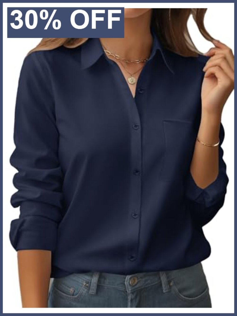 Zeagoo Womens Floral Button Down Shirt Long Sleeve Work Blouse with Pocket